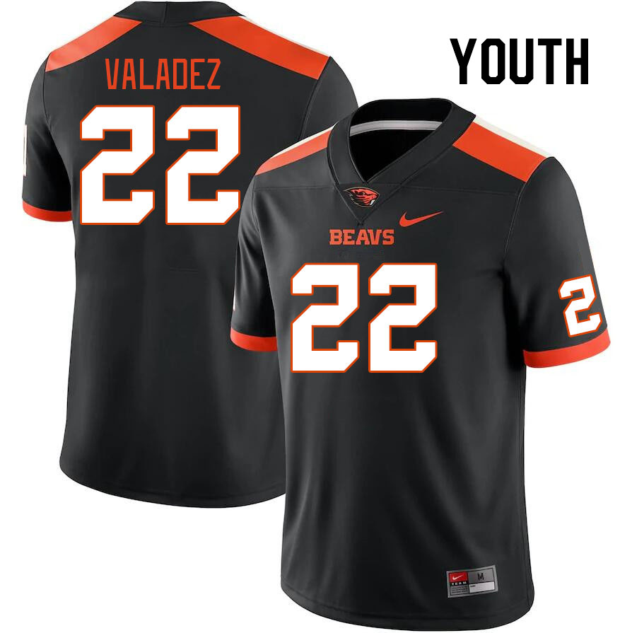 Youth #22 Joel Valadez Oregon State Beavers College Football Jerseys Stitched Sale-Black